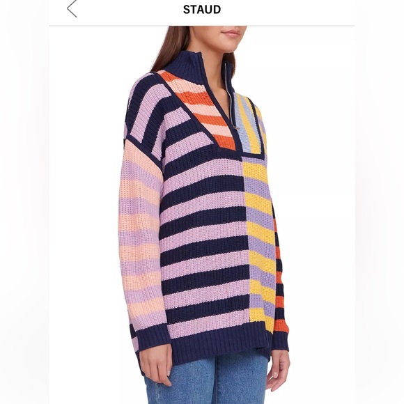 💜NWT STAUD striped Hampton sweater💜 - Picture 6 of 12